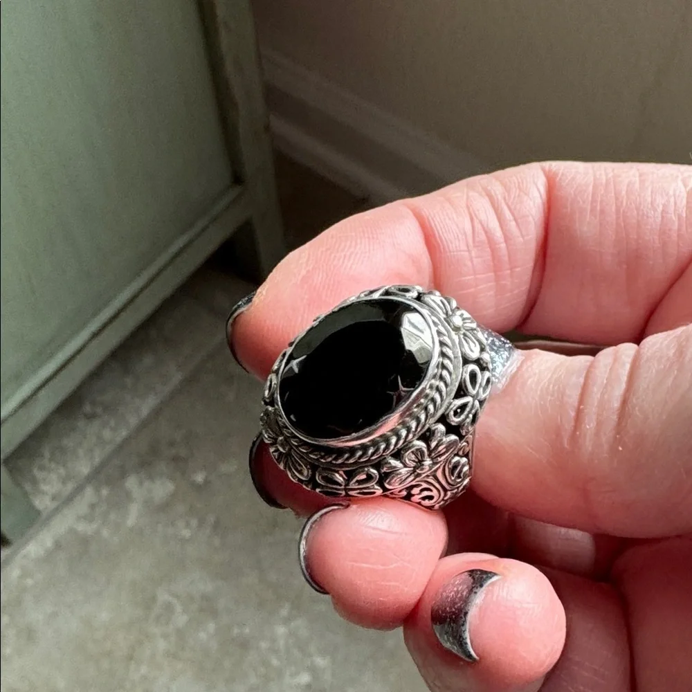 925 Sterling silver Smokey topaz Women's Ring